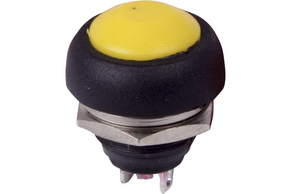 Выключатель-кнопка REXANT 250v 1а (2с) off-(on) б/фикс желтая micro (pbs-33в) 36-3052