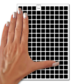 Квадратные виниловые наклейки для маркировки Policomprint М14, 10х10 мм. 352 шт.