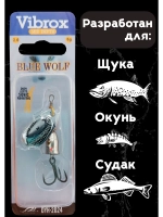 Блесна вертушка на щуку и окуня Blue Fox №2, цвет #12