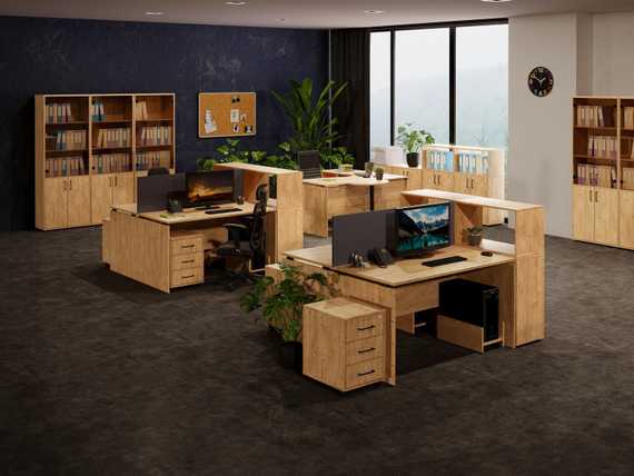 Стол эргономичный Континент-Про СК157R, бунратти 1600x900x750