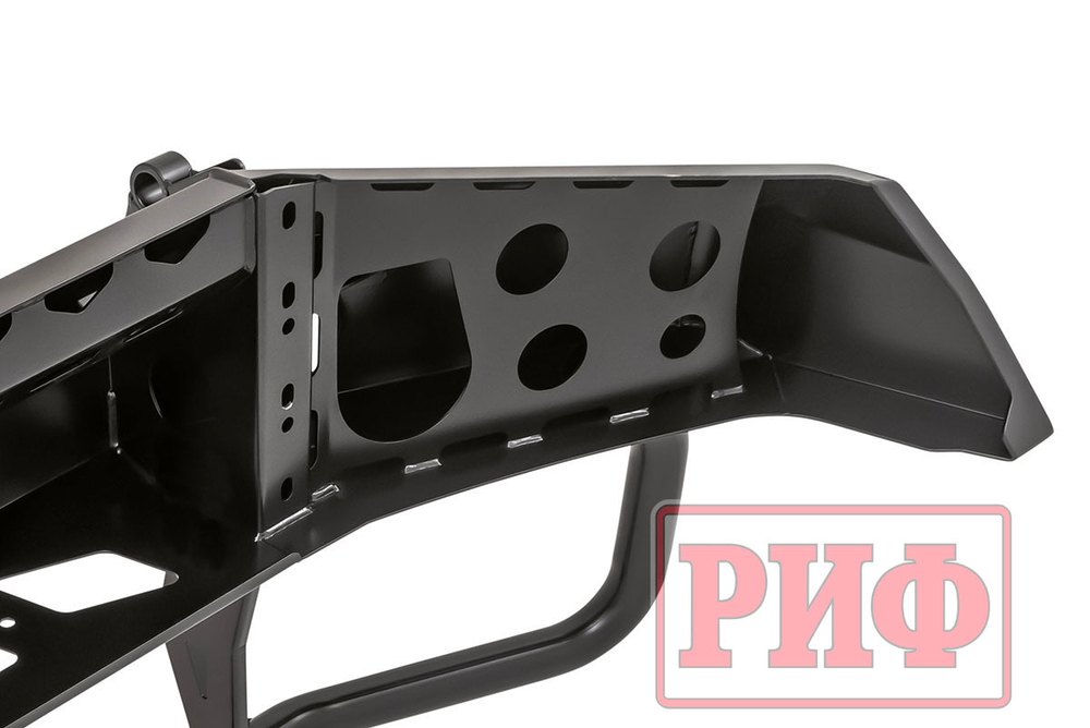 Бампер силовой передний Toyota Land Cruiser 76/78/79 2007+ c доп. фарами и защитной дугой, с площадкой под лебедку РИФ