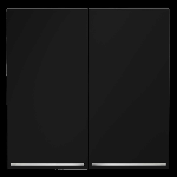 Клавиши для выключателя/переключателя двухклавишного с подсветкой S70 (графит) Voltum VLS000407