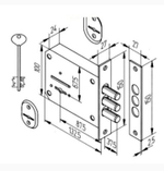 Замок KERBEROS врезной 115.21.003.1 (012674)