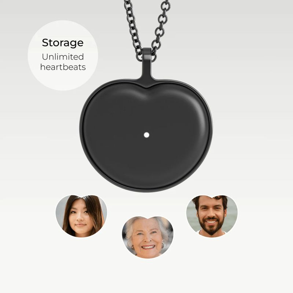 Умное ожерелье Bond Touch Heart в форме сердца, черное