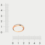 Кольцо для женщин из розового золота 585 пробы с фианитами (арт. 50028500)