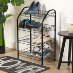 Полка для обуви, мет-л, 4 секц, 46х28х70 см, чер, Nika, ЭТ2/Ч