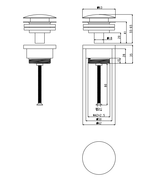 Донный клапан Grocenberg GB106 Черный матовый