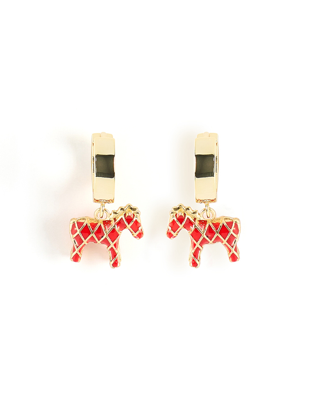 Серьги "Red Horse" Gold