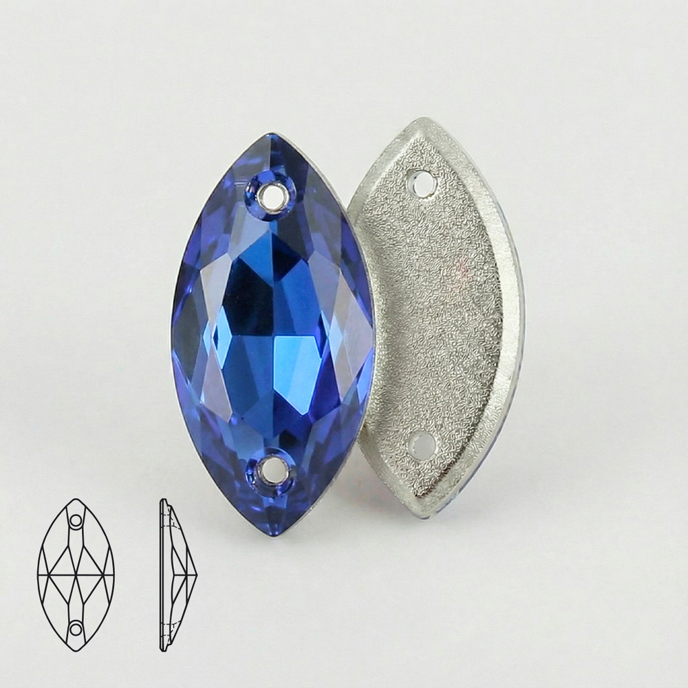 Стразы Navette Sapphire