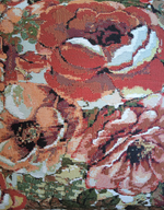 Декоративный гобеленовый чехол для интерьерной подушки Дикая роза 38*38