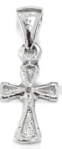 Ювелирный крест из серебра с фианитом