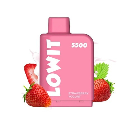 Картридж Elf bar LOWIT 5500 Strawberry yogurt (Клубничный йогурт) (в пачке 1шт) 14мл 20мг (2%)