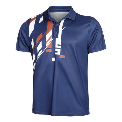 Мужское теннисное поло Quiet Please Retro Tournament Polo Men - Dark Blue, Multicoloured