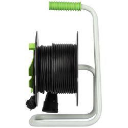 Удлинитель силовой ЭРА GREEN LINE GAZ-2x0.75-30m Greenline на катушке пластик 1 розетка без заземления 30м ПВС 2x0.75мм2