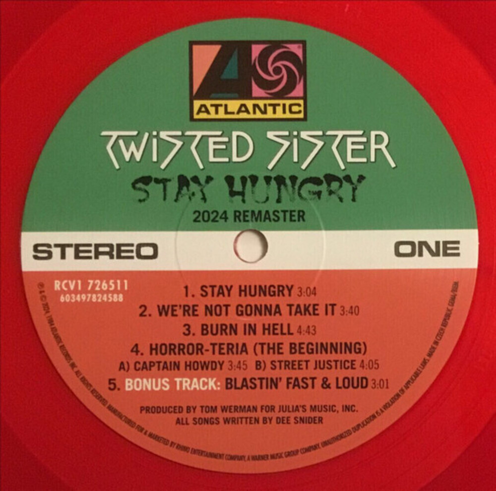 Twisted Sister / Stay Hungry (40th Anniversary Edition)(Coloured Vinyl)(2LP)