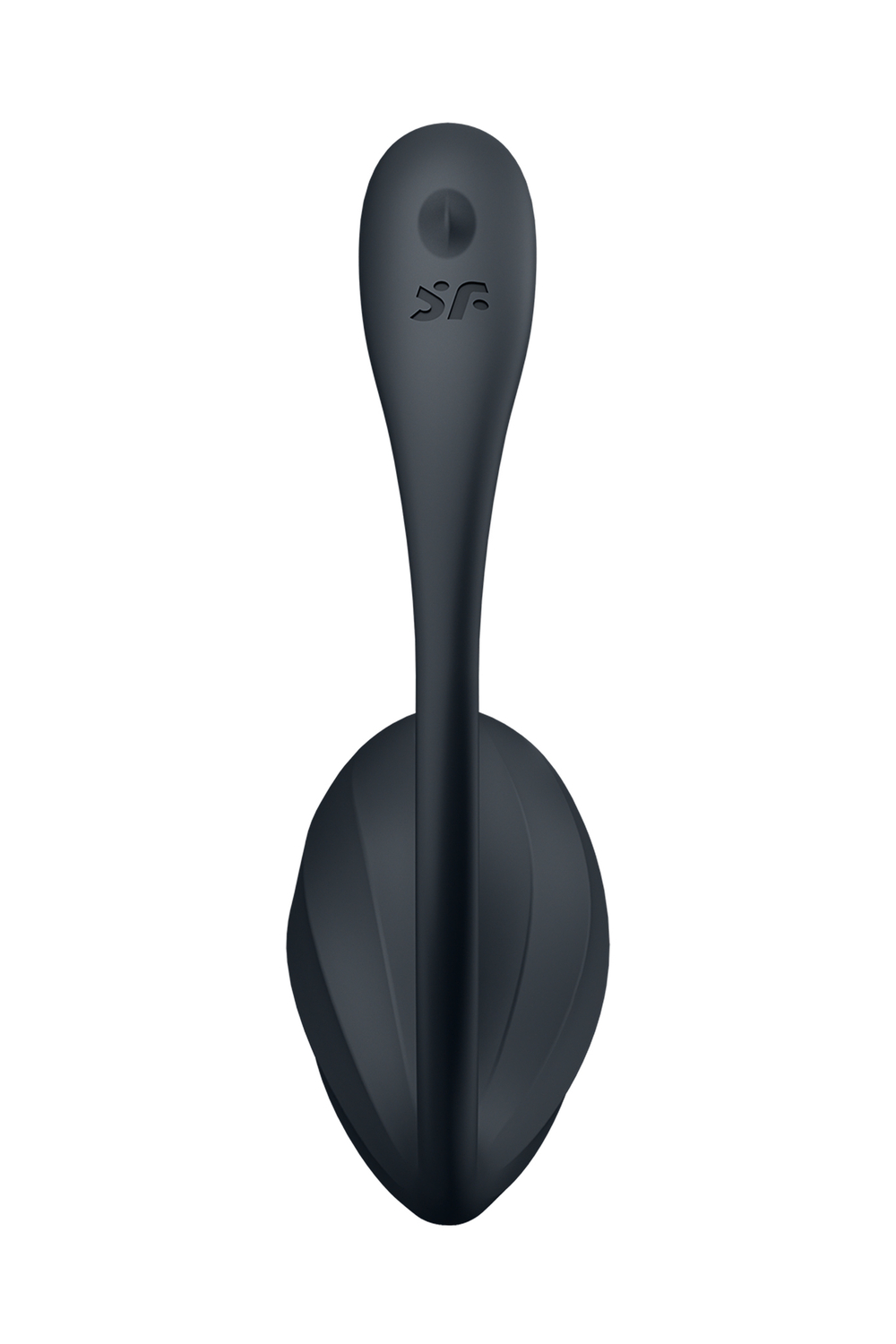 Виброяйцо Satisfyer Ribbed Petal Connect App с пультом ДУ, черное