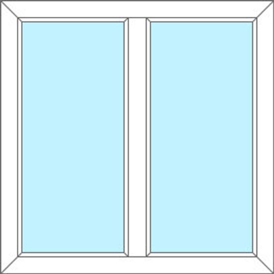 Окно пластиковое ПВХ 700*1150 глухое БрусБокс 60