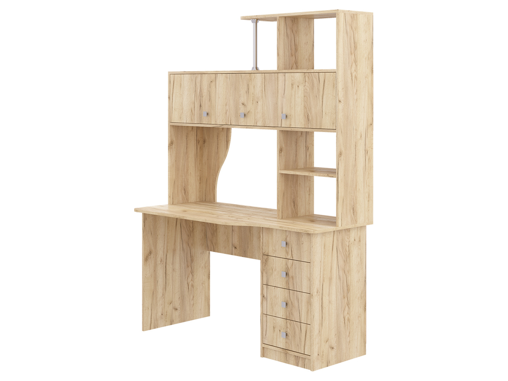 Стол компьютерный 16 крафт золотой