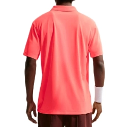 Мужское теннисное поло Nike Court Dri-Fit Solid - hot lava/black
