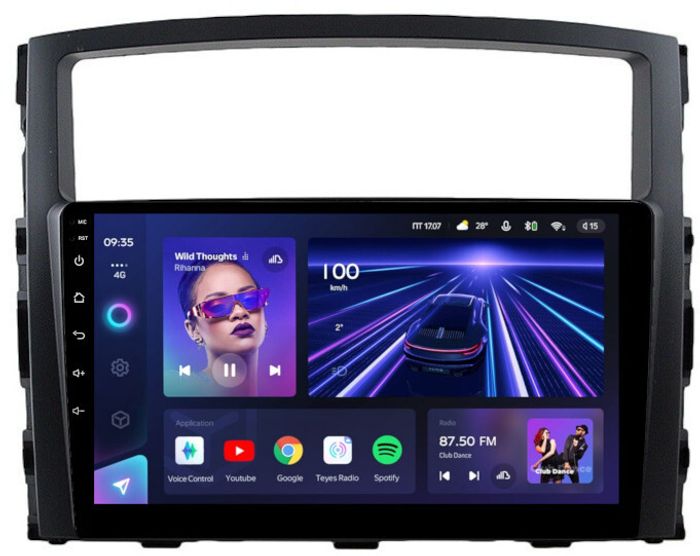 Магнитола для Mitsubishi Pajero 4 2006-2022 - Teyes CC3L на Android 10, CarPlay, 4G SIM-слот