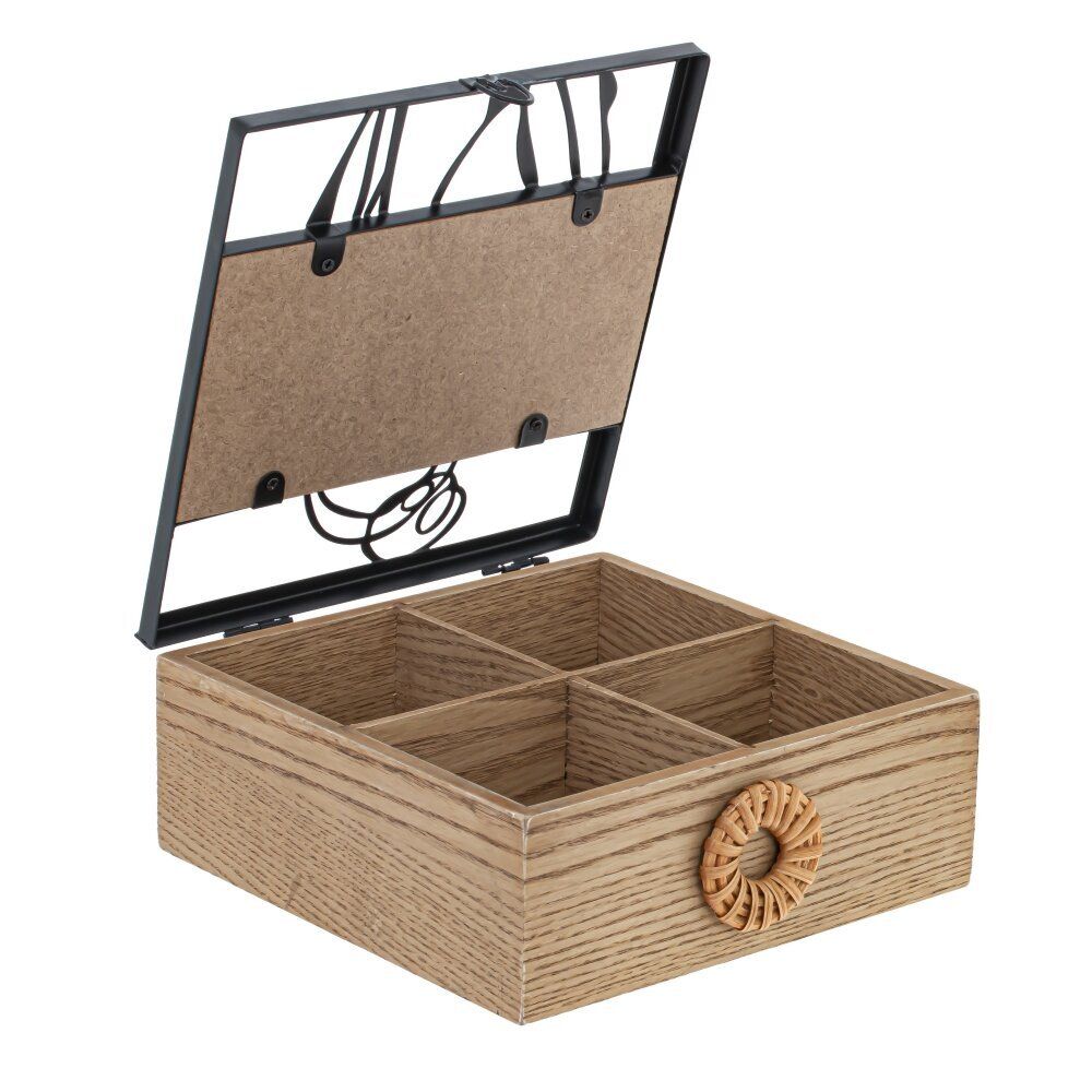 GAEM Шкатулка для чайных пакетиков, L16,5 W16,5 H6,5 см