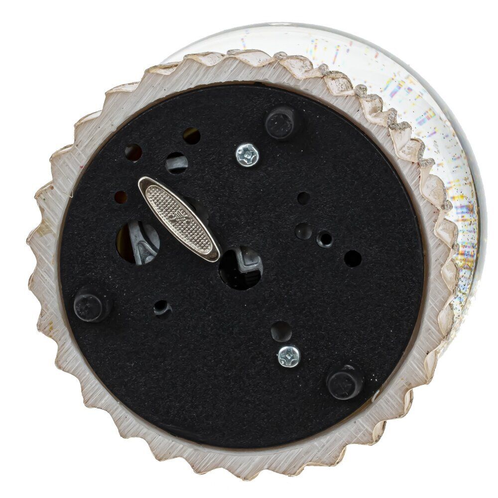 GAEM Фигурка декор в стекл шаре "Дед Мороз на лошадке" (муз с ключ), D 9 см, L9,5 W9,5 H14 см