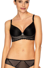 Бюстгальтер с формованными поролоновыми чашками на косточках (Размер: 65D) (Цвет: черный)