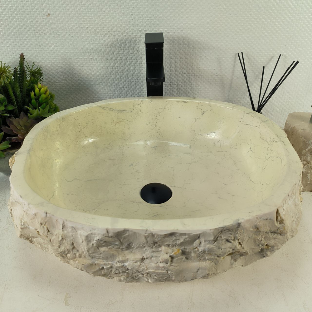 Раковина из мрамора Erozy Cream EM-65126 51*46*16 0874