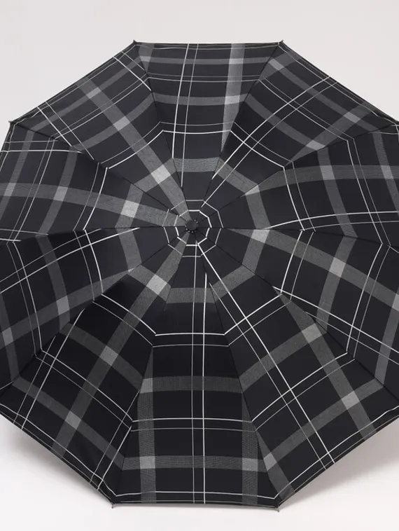 Зонт механический «Клетка», 4 сложения, 10 спиц, R = 53 см, цвет МИКС