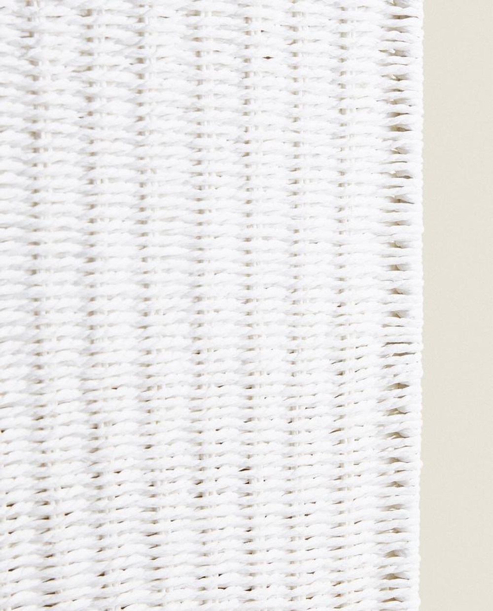 ZARA HOME КОРЗИНА ДЛЯ БЕЛЬЯ, С ПОДКЛАДКОЙ ИЗ ТКАНИ, БЕЛЫЙ