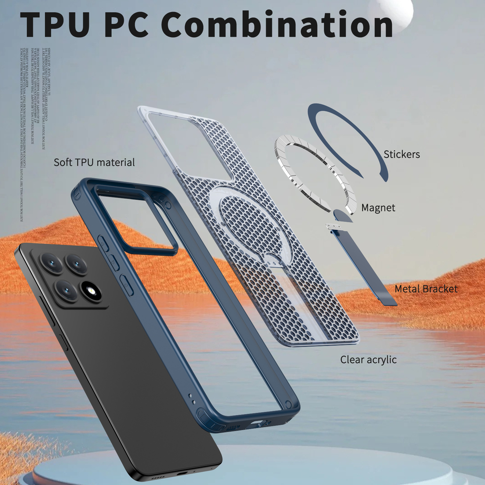 Прозрачный чехол Mesh Pro Magnetic Case для Xiaomi 14T