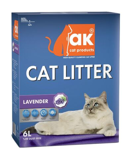Комкующийся наполнитель AK CAT Lavender с ароматом лаванды 6 л