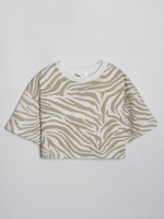 Футболка детская оверсайз укороченная базовая