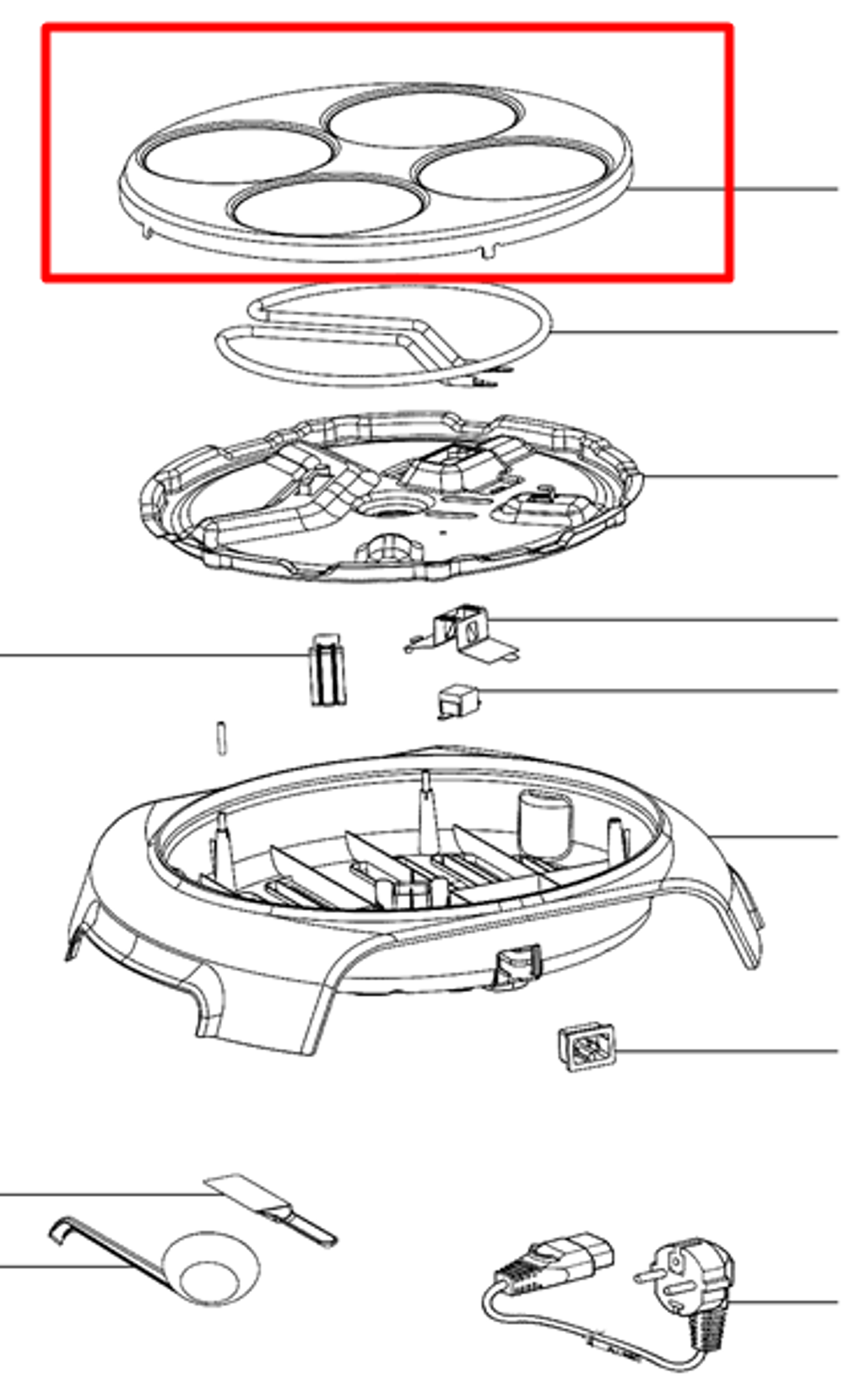 Панель для блинницы Tefal (пластина, конфорка) TS-01015280