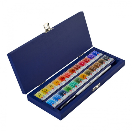 Белые Ночи Набор акварель синее дерево, кисть, 24 шт х 2,5 мл NEW!