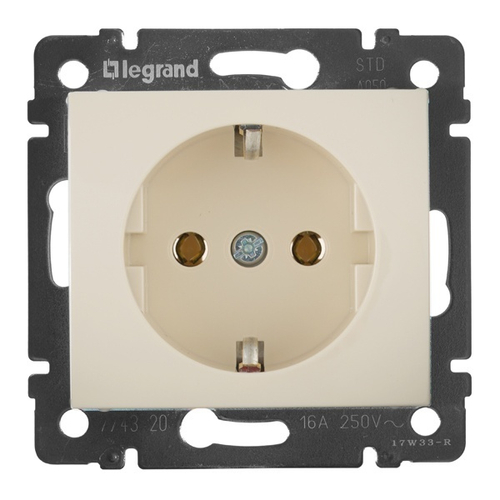 Розетка Legrand Valena с заземлением слоновая кость (бежевый) 774320
