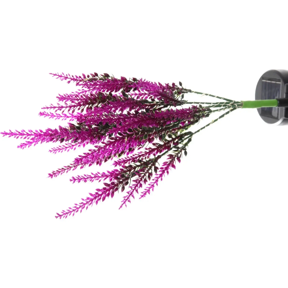 Светильник на солн.батарее (фигура на спице с подсветкой) «Лаванда» 73см, Фиолетовый (свечение тепл.белый)