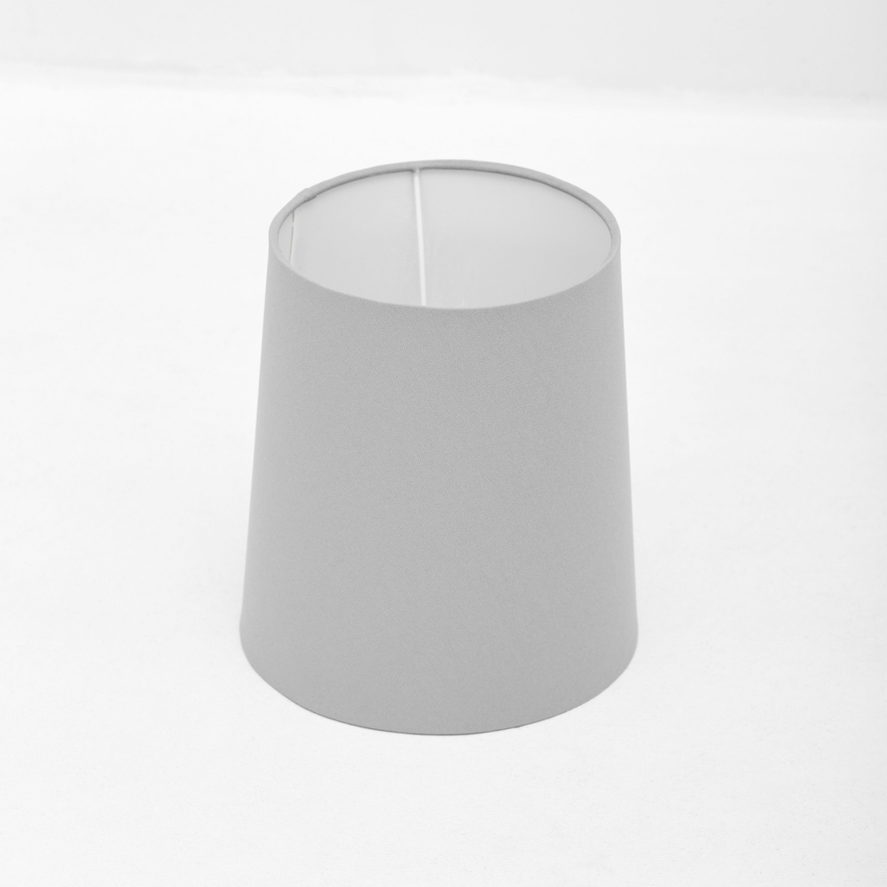 Абажур для настольной лампы, для светильника, плафон конус Светло-серый Е27