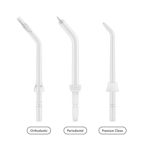 Набор насадок для ирригатора ORDO Dental Selection, 3 шт. (стандартная, пародонтологическая, ортодонтическая)