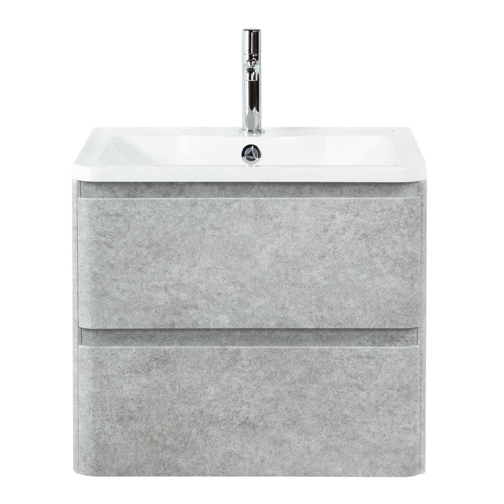 Тумба подвесная с раковиной BelBagno ALBANO-600-2C-SO-CVG Cemento Verona Grigio, раковина BB600/455-LV-MR-ALR