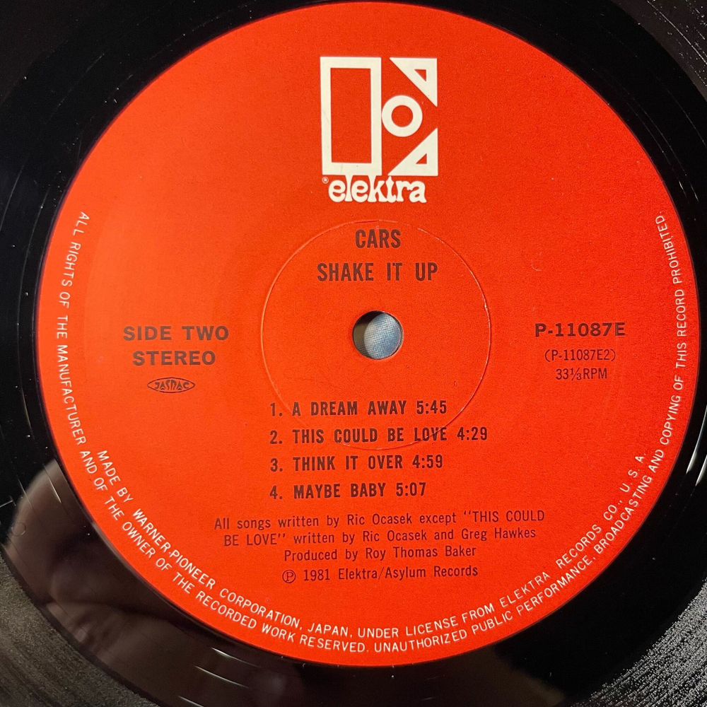 Винтажная виниловая пластинка LP The Cars Shake It Up (Japan 1981) (Obi) Since You're Gone