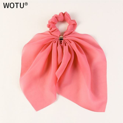 Резинка - бантик-повязка для волос,цвет теплый коралл ,1 шт.