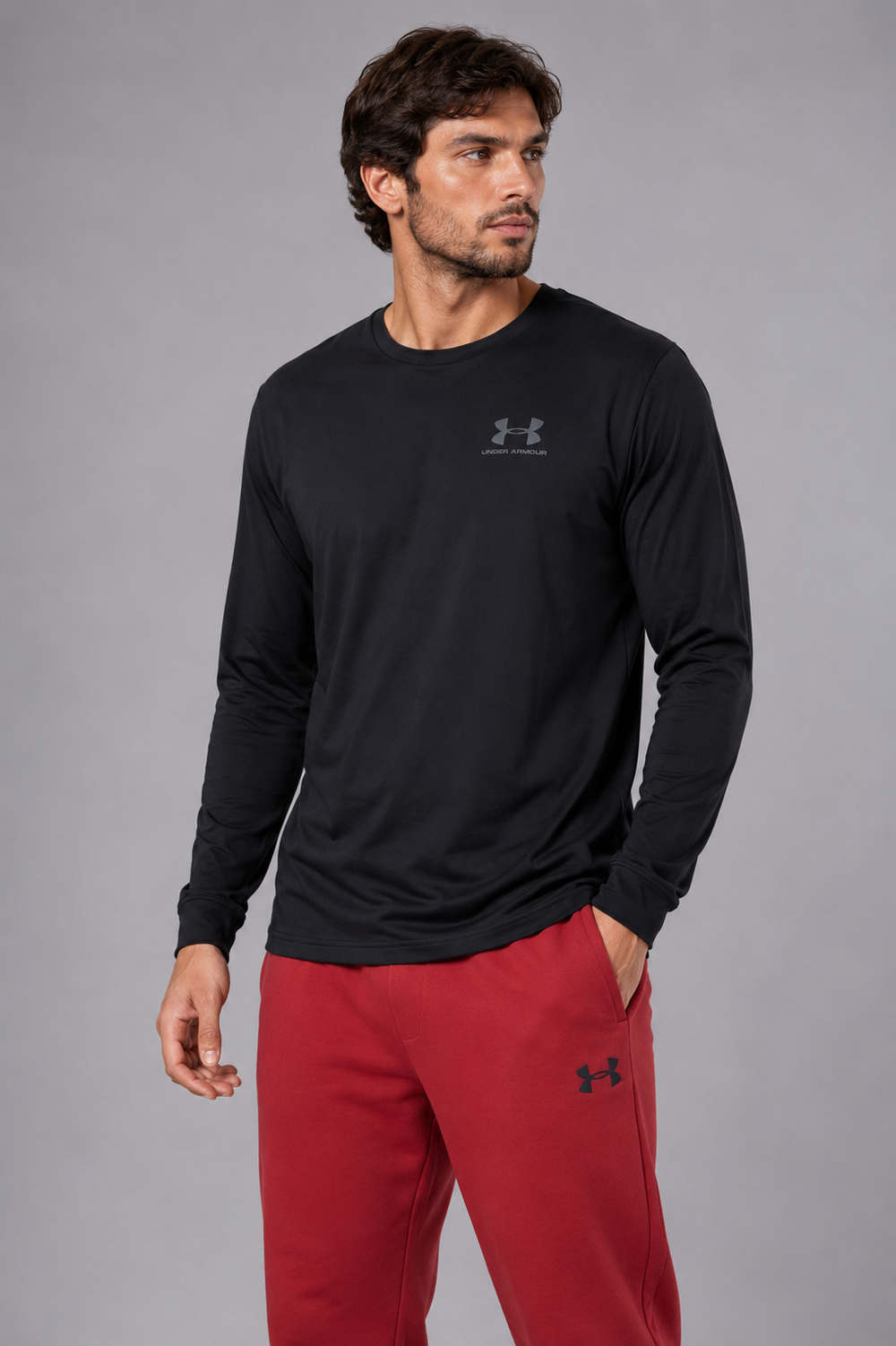 Лонгслив мужской Under Armour UA SPORTSTYLE LEFT CHEST LS-BK
