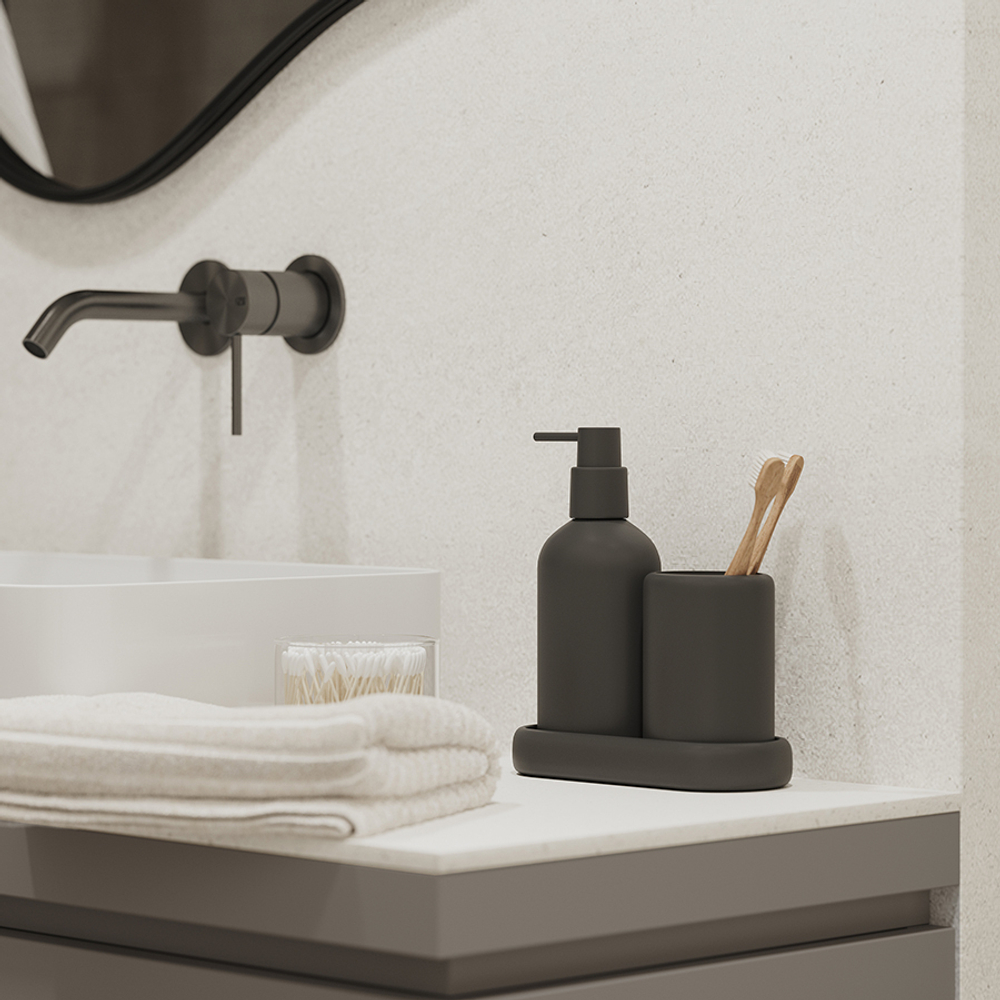 Подставка для ванных принадлежностей slim, черная, малая