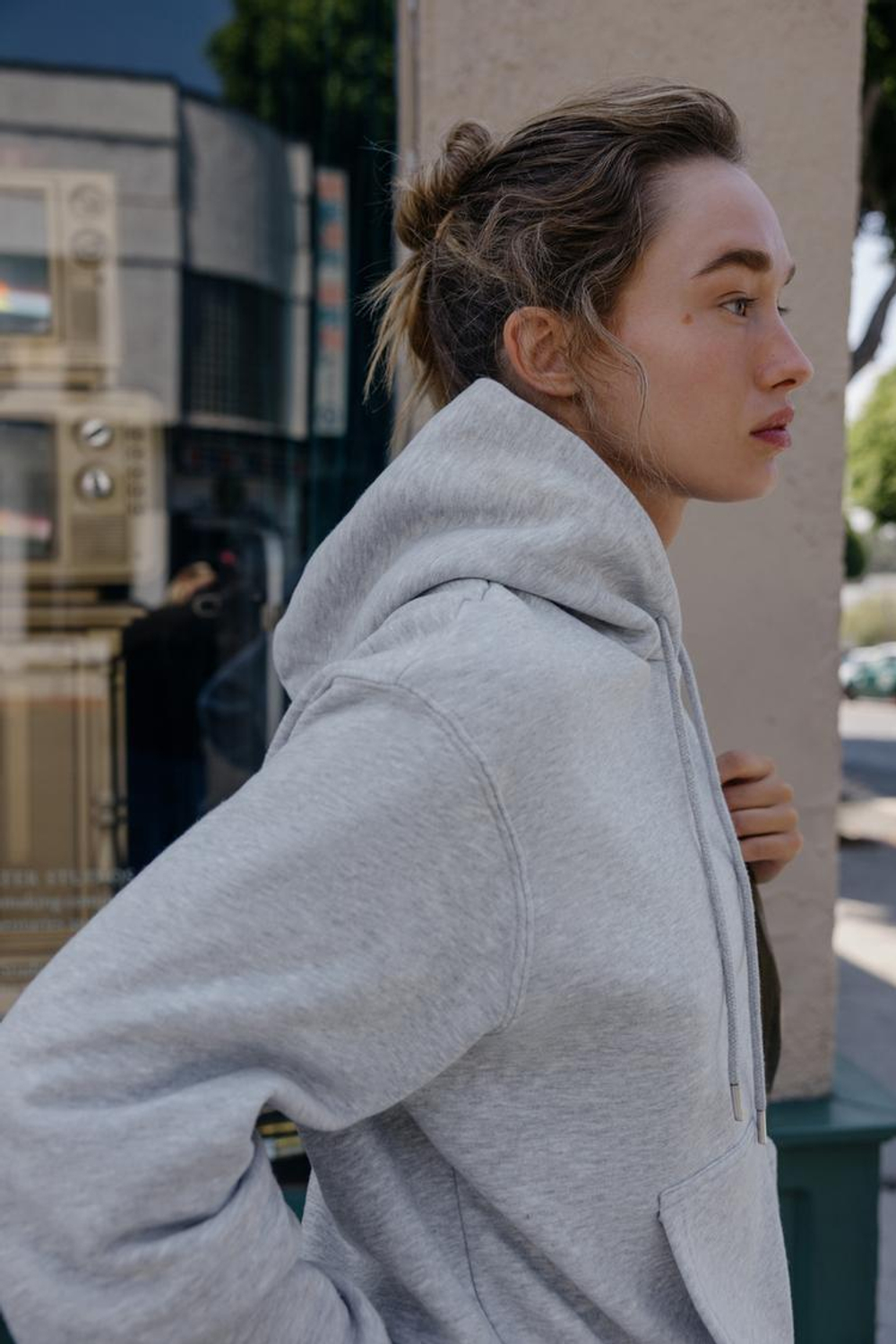 ZARA БАЗОВОЕ ХУДИ, СЕРЫЙ МЕЛАНЖ