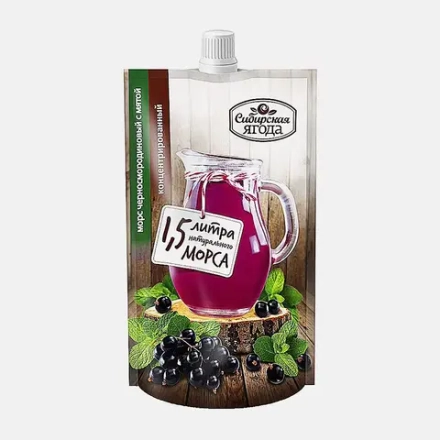 Морс Сибирская ягода Черная смородина-мята 200мл