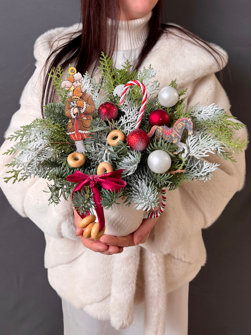 Новогодняя композиция в кружке «Русские традиции»