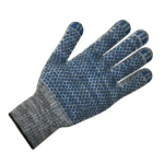 Перчатки ХБ с ПВХ 4 нити 10 класс серые (комплект 10 шт)