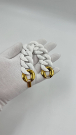 Браслет с белой эмалью Monet