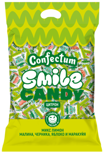 Карамель сложная «Confectum Smile Candy Citron», 1 кг х 3 шт